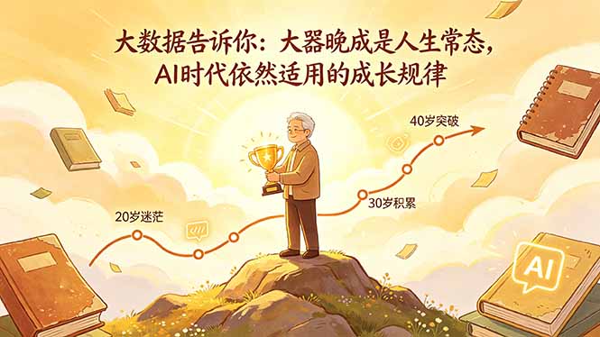 付费文章：大数据告诉你：大器晚成是人生常态，AI 时代依然适用的成长规律-摇钱树