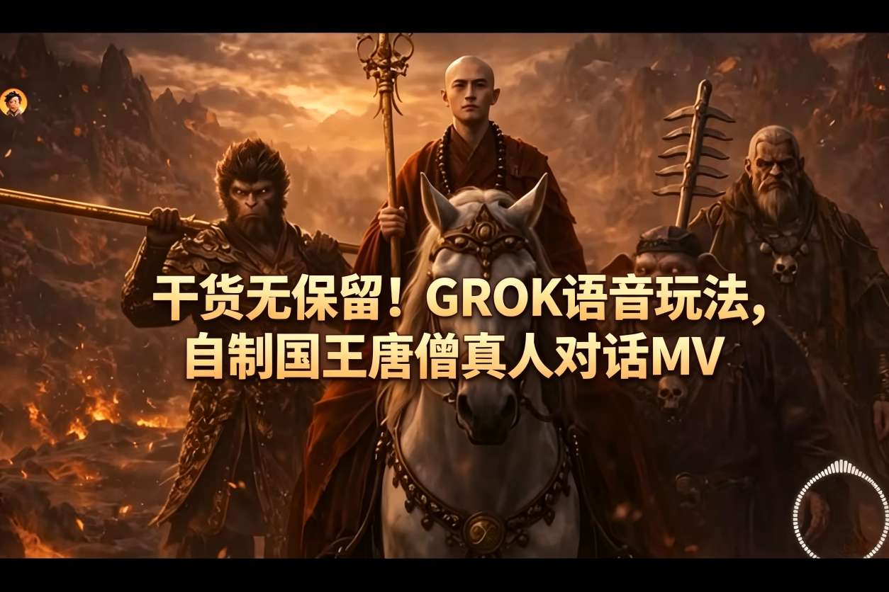干货无保留！GROK语音玩法，自制国王唐僧真人对话MV-摇钱树