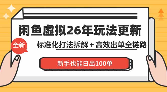 闲鱼虚拟从0到1系统化运营课程：标准化打法拆解 + 高效出单全链路教学，新手也能日出100单-摇钱树