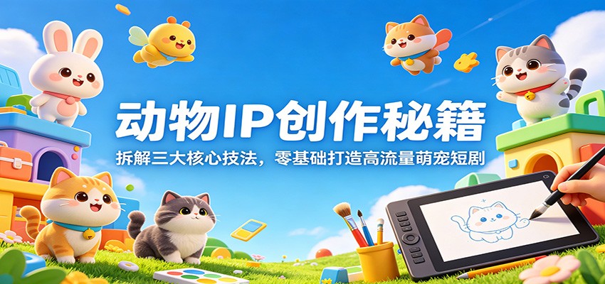 动物IP创作秘籍：拆解三大核心技法，零基础打造高流量萌宠短剧-摇钱树