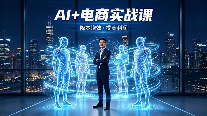 AI+电商实战课，1人+N个AI 智能体，把SOP变AI员工，实现降本增效提高利润-摇钱树