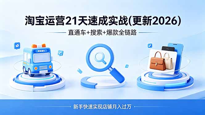 淘宝运营21天速成实战(更新4月-钱眼网