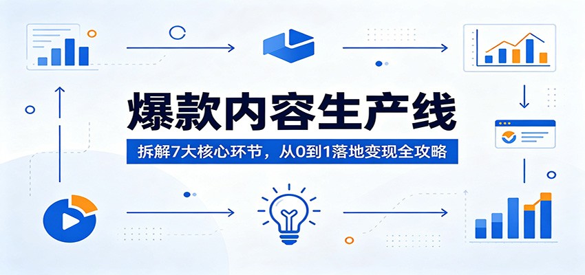 爆款内容生产线：拆解7大核心环节，从0到1落地变现全攻略-摇钱树