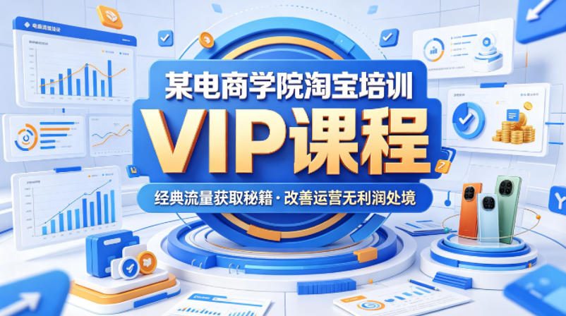 某电商学院淘宝培训VIP课程，各种经典有用的流量获取秘籍，改善运营产品没利润的处境(2026年5月)-项目汇
