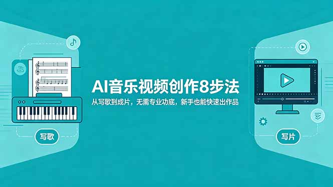AI音乐视频创作8步法：从写歌到成片，无需专业功底，新手也能快速出作品-摇钱树