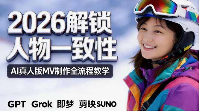 2026独创解锁人物一致性：AI真人版MV制作，不讲空话，不拼概念，全流程实操-摇钱树