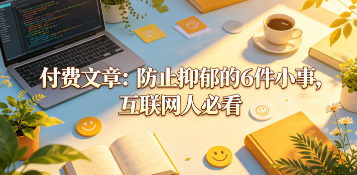 付费文章：防止抑郁的6件小事，互联网人必看！-摇钱树