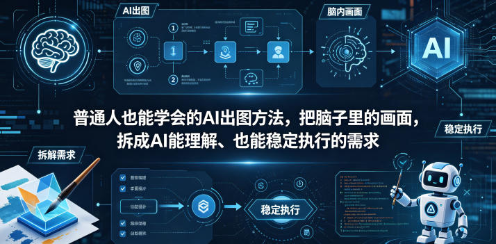 普通⼈也能学会的AI出图⽅法，把脑子里的画面，拆成AI能理解、也能稳定执行的需求【文档】-摇钱树