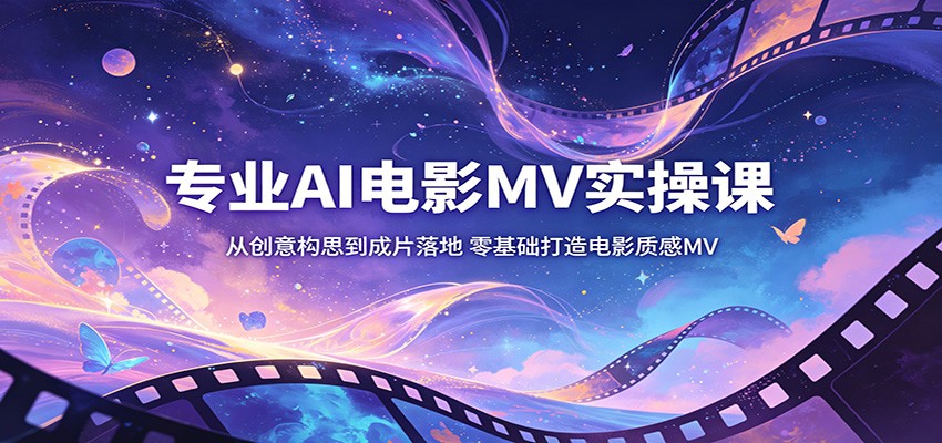 专业AI电影MV实操课：从创意构思到成片落地，零基础打造电影质感MV-摇钱树