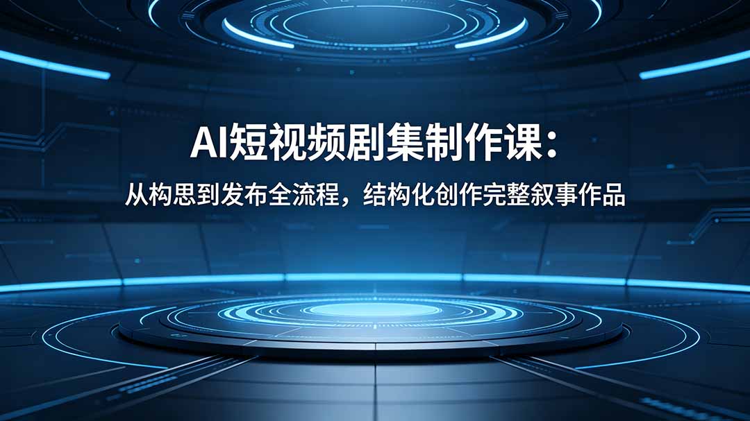 AI短视频剧集制作课:从构思到发布全流程,结构化创作完整叙事作品-摇钱树