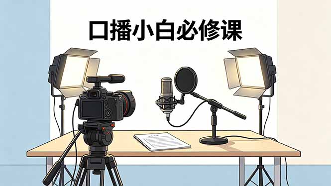 口播小白必修课:录像收音灯光设备+脚本撰写,搭专业级录制场景-摇钱树
