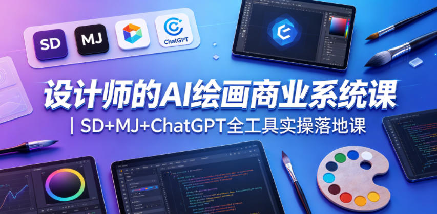 设计师的AI绘画商业系统课｜SD+MJ+ChatGPT全工具实操落地课-摇钱树