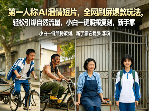 第一人称AI温情短片，全网刷屏爆款玩法，轻松引爆自然流量，小白一键照搬复刻，新手靠它稳步涨粉-摇钱树