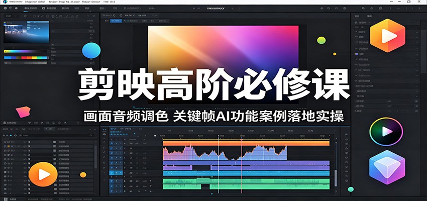 剪映高阶必修课:画面音频调色,关键帧AI功能案例落地实操-摇钱树