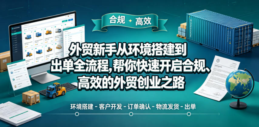 外贸新手从环境搭建到出单全流程，帮你快速开启合规、高效的外贸创业之路-摇钱树