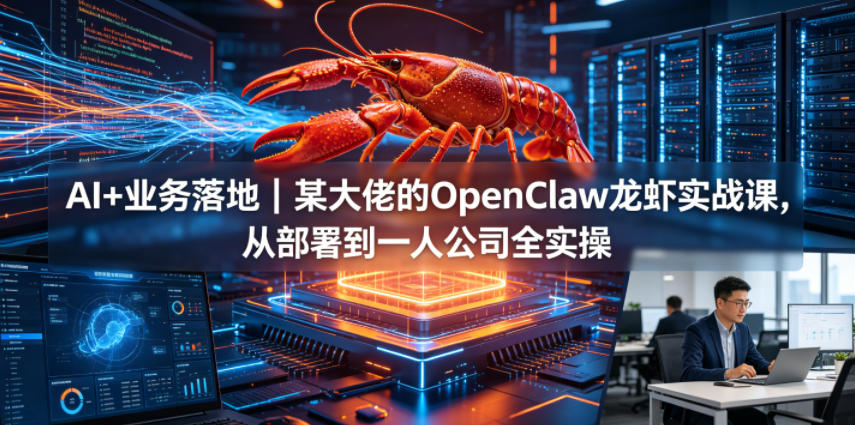 AI+业务落地｜某大佬的OpenClaw小龙虾实战课，从部署到一人公司全实操-摇钱树