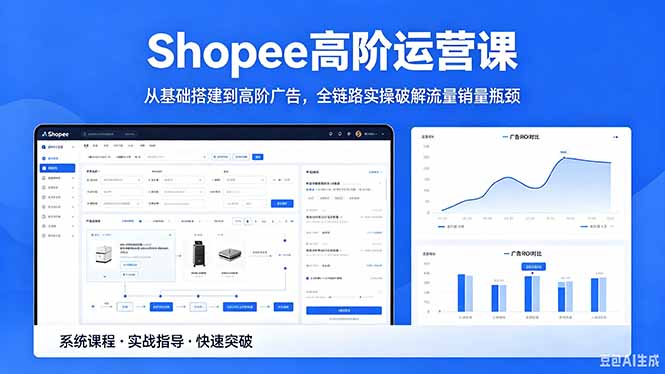 Shopee高阶运营课-2026年5月更新,从基础搭建到高阶广告,全链路实操破解流量销量瓶颈-摇钱树