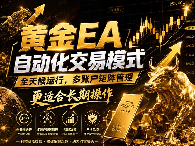 黄金EA量化:多窗口矩阵稳定运行,系统自动执行,收益空间持续放大-摇钱树