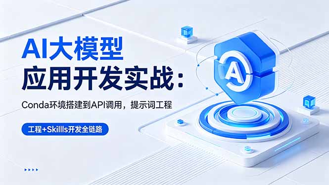 AI 大模型应用开发实战：Conda环境搭建到API调用，提示词工程+Skills开发全链路-摇钱树