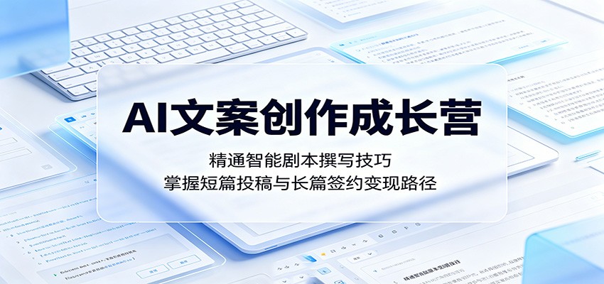 AI文案创作成长营:精通智能剧本撰写技巧,掌握短篇投稿与长篇签约变现路径-摇钱树