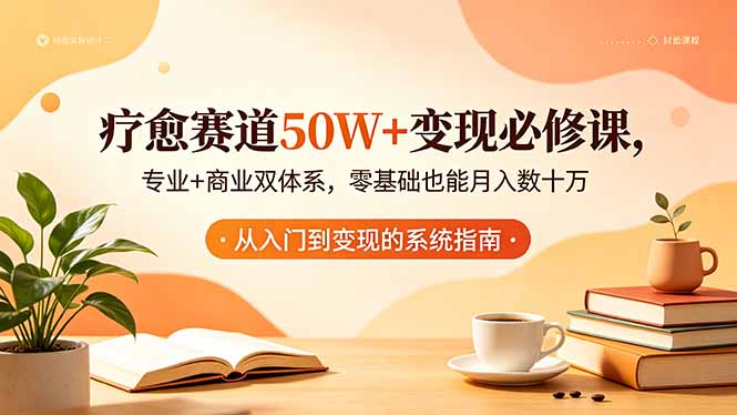 疗愈赛道50W+变现必修课，专业+商业双体系，零基础也能月入数十万-摇钱树
