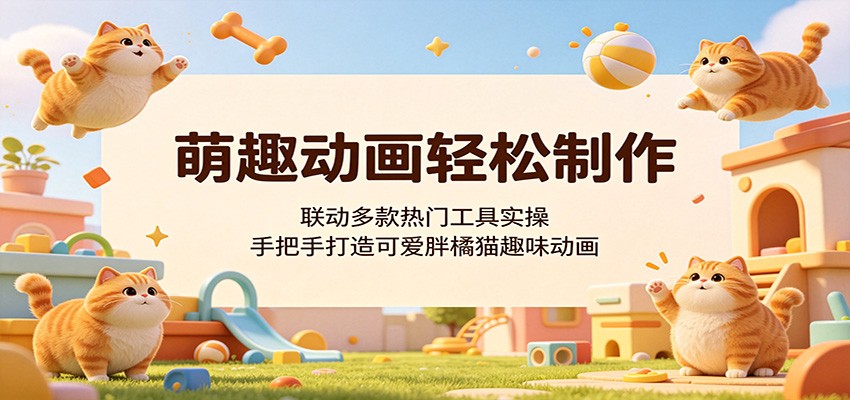 萌趣动画轻松制作，联动多款热门工具实操，手把手打造可爱胖橘猫趣味动画-摇钱树