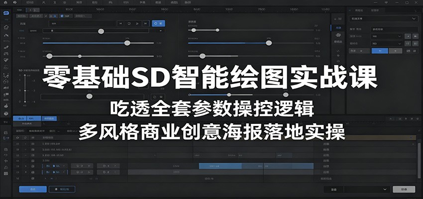零基础SD智能绘图实战课:吃透全套参数操控逻辑,多风格商业创意海报落地实操-摇钱树