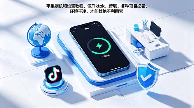 苹果刷机和设置教程,做Tiktok、跨境、各种项目必备,环境干净,才能杜绝不利因素-摇钱树
