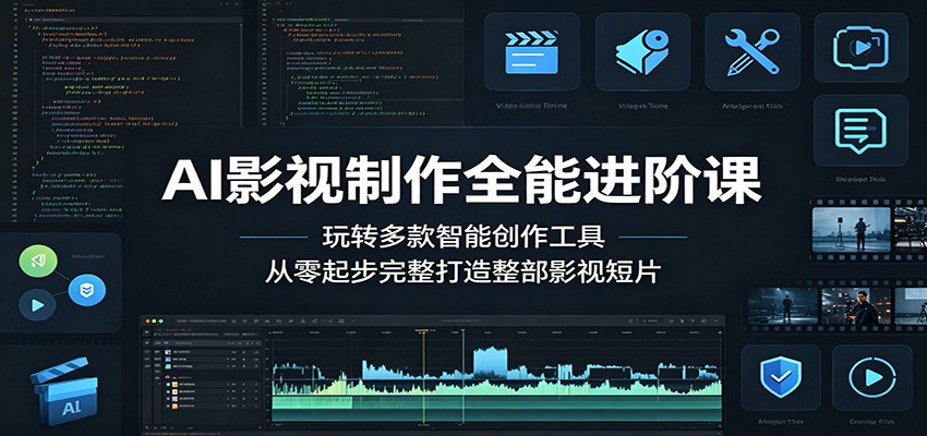 AI影视制作全能进阶课:玩转多款智能创作工具,从零起步完整打造整部影视短片-摇钱树