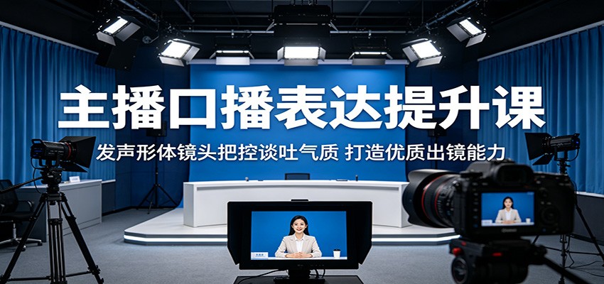 主播口播表达提升课:发声形体镜头把控谈吐气质,打造优质出镜能力-摇钱树