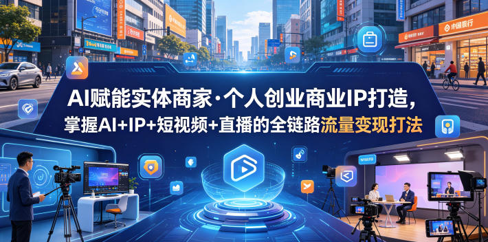AI赋能实体商家·个人创业商业IP打造,掌握AI+IP+短视频+直播的全链路流量变现打法-摇钱树