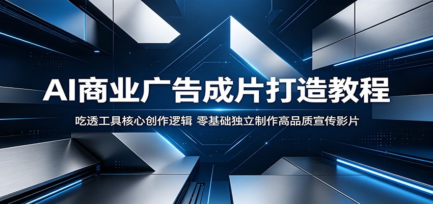 AI商业广告成片打造教程:吃透工具核心创作逻辑,零基础独立制作高品质宣传影片-摇钱树