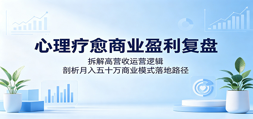 心理疗愈商业盈利复盘:拆解高营收运营逻辑,剖析月入五十万商业模式落地路径-摇钱树