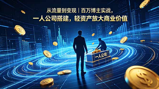 从流量到变现｜百万博主实战，一人公司搭建，轻资产放大商业价值-摇钱树