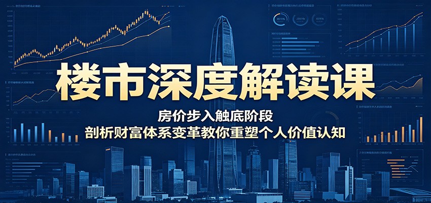 楼市深度解读课：房价步入触底阶段，剖析财富体系变革教你重塑个人价值认知-摇钱树