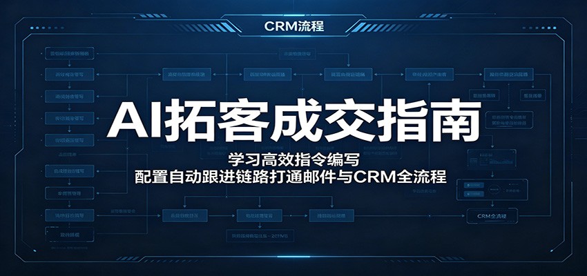 AI拓客成交指南：学习高效指令编写，配置自动跟进链路打通邮件与CRM全流程-摇钱树