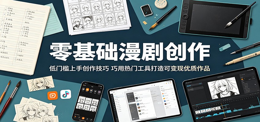 零基础漫剧创作：低门槛上手创作技巧，巧用热门工具打造可变现优质作品-摇钱树
