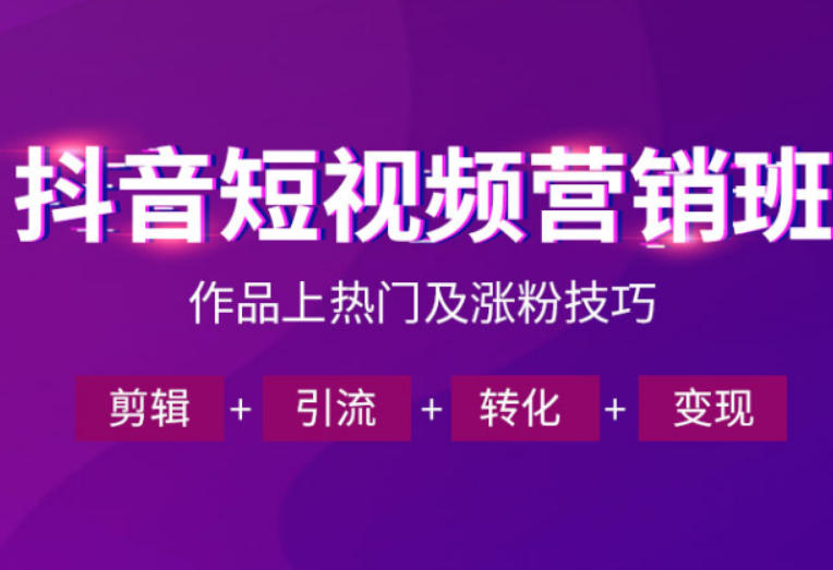 抖音短视频运营班，一门课学会作品上热门及涨粉技巧，引流转化剪辑变现(2026年5月)-摇钱树