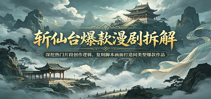 斩仙台爆款漫剧拆解：深挖热门片段创作逻辑，复刻脚本画面打造同类型爆款作品-盈科项目资源网