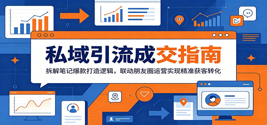 私域引流成交指南：拆解笔记爆款打造逻辑，联动朋友圈运营实现精准获客转化-摇钱树