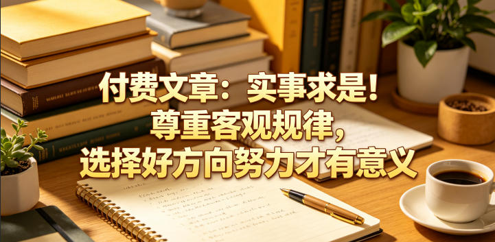 付费文章：实事求是！尊重客观规律，选择好方向努力才有意义-钱眼网