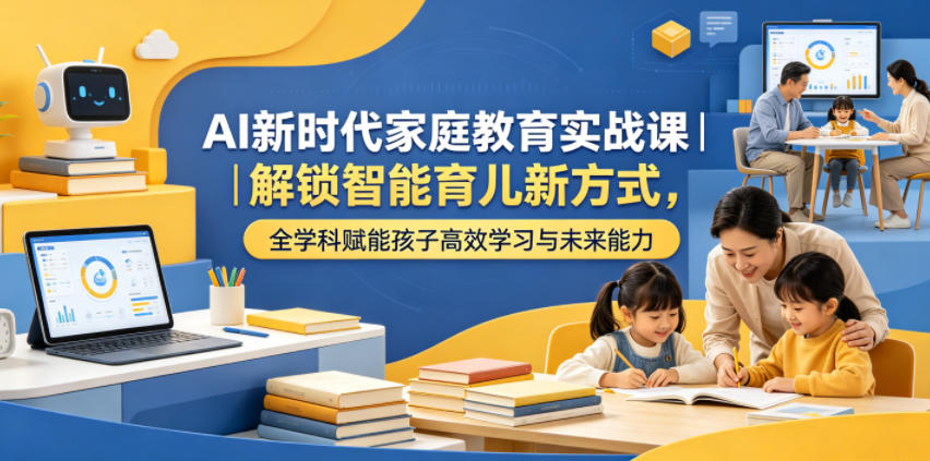 AI新时代家庭教育实战课｜解锁智能育儿新方式，全学科赋能孩子高效学习与未来能力-摇钱树