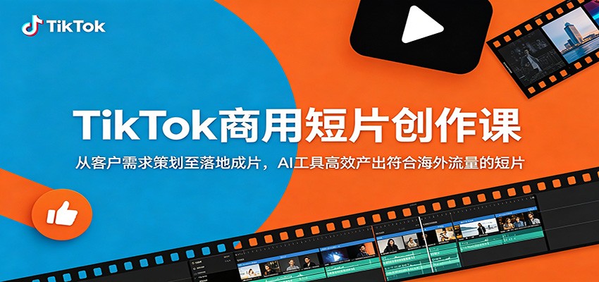 TikTok商用短片创作课：从客户需求策划至落地成片，AI工具高效产出符合海外流量的短片-摇钱树