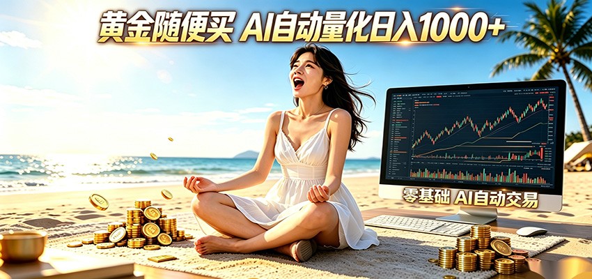 黄金随便买?AI自动外汇量化交易 在家当皇帝 日入1000+-摇钱树