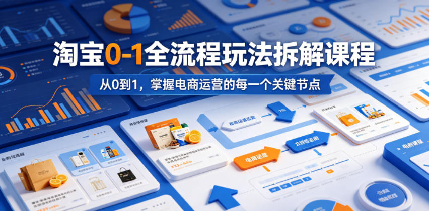 淘宝0-1全流程玩法拆解课程,从0到1,掌握电商运营的每一个关键节点-摇钱树