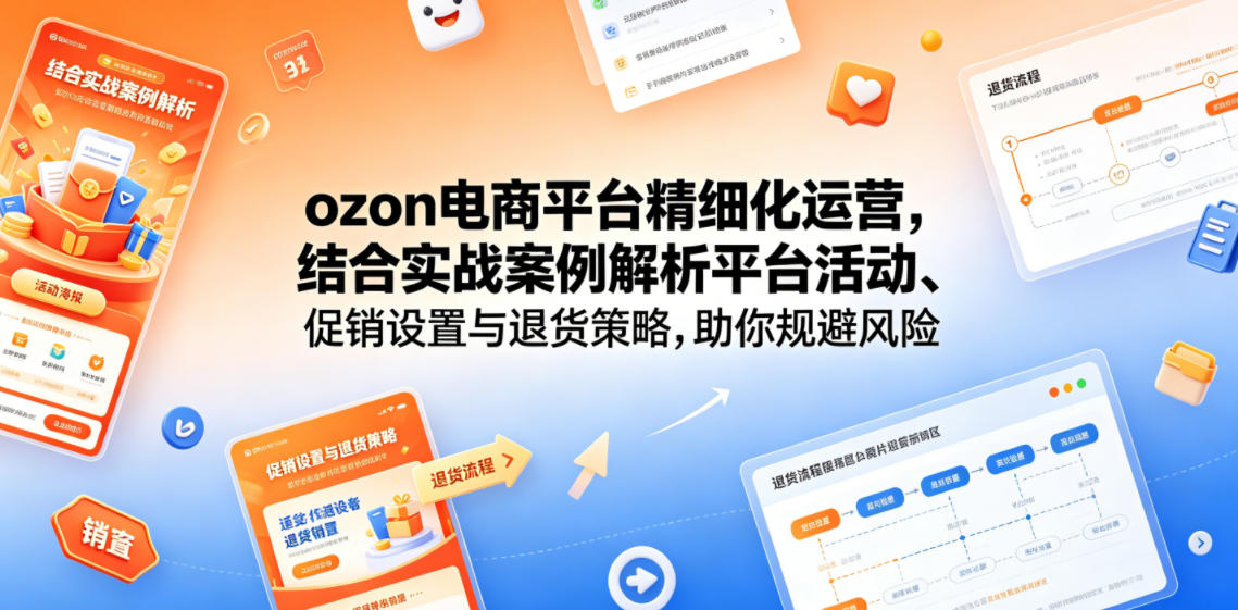 ozon电商平台精细化运营，结合实战案例解析平台活动、促销设置与退货策略，助你规避风险、提升销量-摇钱树