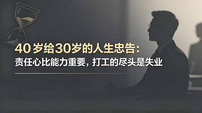 付费文章:40岁给30岁的人生忠告:责任心比能力重要,打工的尽头是失业-财哥网创-全网最新项目自助网站