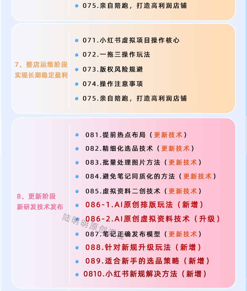 图片[4]-小红书虚拟项目特训班9.0，全面拥抱AI，批量产出原创PPT货源，单品/单店纯利润几万到几十W