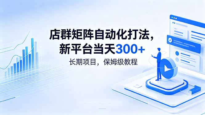 店群矩阵自动化打法,新平台当天300+,长期项目,保姆级教程-摇钱树