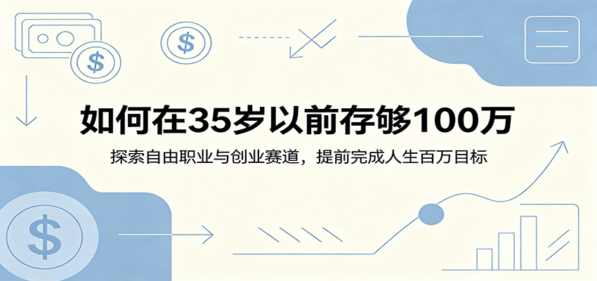 如何在35岁以前存够100万:探索自由职业与创业赛道,提前完成人生百万目标-摇钱树